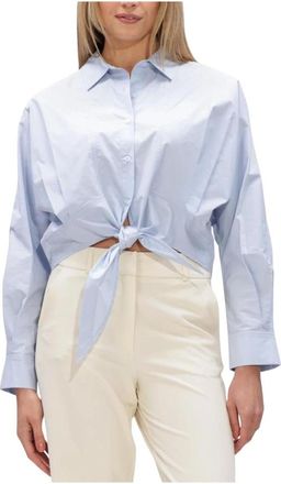 Janice Dames, Blouses & Shirts, Blauw, Maat: M