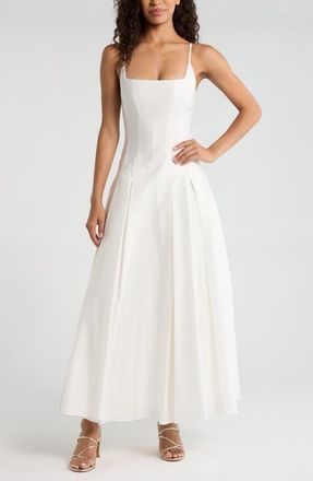 Ever New Emery Panel Midi Sundress in Porcelain at Nordstrom, Size 10