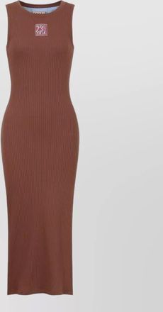 Marni cotton slim-fit logo midi dress