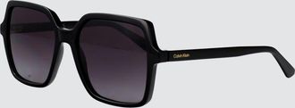 Calvin Klein Occhiali da sole cat-eye rettangolari in acetato nero