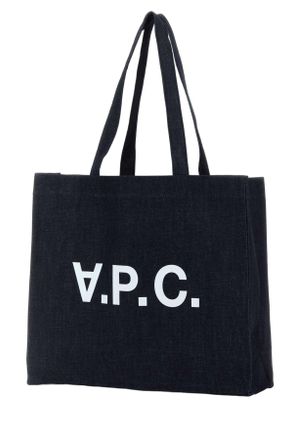 A.P.C. Logo-Printed Cotton Tote Bag - Navy