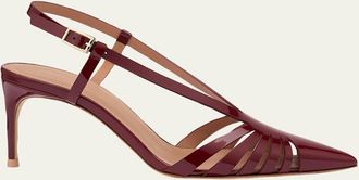 Malone Souliers Janette 70mm Patent Leather Slingback Pumps