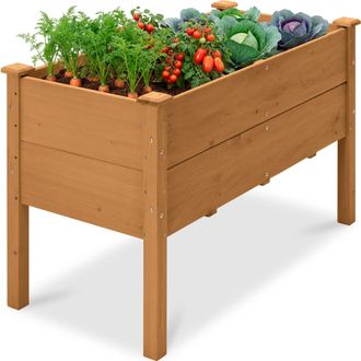 Best Choice Products 48 x 24 x 30 Raised Garden Bed, Extra Deep 16 Depth, Elevated Wood Planter Stand