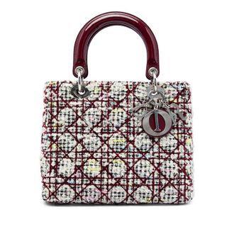 Dior Pre-owned Dior Medium Tweed Cannage Lady Satchel Ladies SVSRYQXVRCXOE025