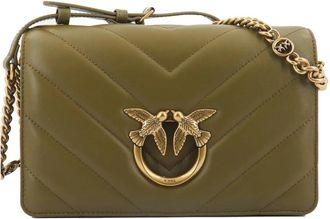 Pinko Classic Love Click Schoudertas - Dames - Schoudertassen - Groen - ONE Size - Tassen
