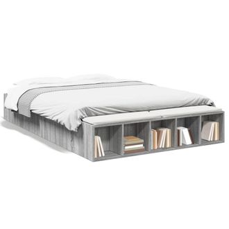 Berkfield Home Bed Frame without Mattress Grey Sonoma 140x200 cm