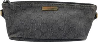 Gucci Pre-owned Mini Bags, female, Gray, Size: ONE SIZE Pre-owned Canvas Mini Bag