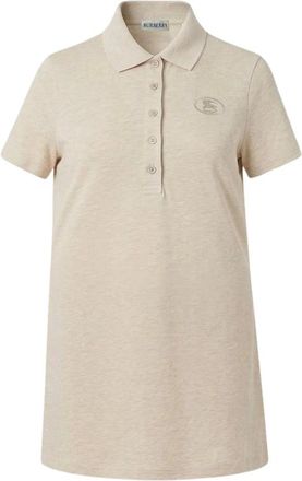 Burberry Short Dresses, female, Beige, Size: S Pascaline Knit Polo Dress