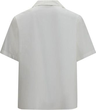 Valentino Mens White Cotton Shortsleeve Shirt