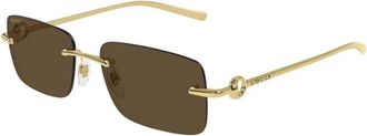 Gucci Gg 1703S 004 Zonnebrillen - Heren - Zonnebrillen - Geel - 55 MM - Accessoires