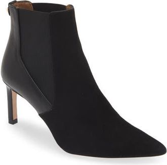 BOSS Janet Pointed Toe Chelsea Boot in Black at Nordstrom, Size 8