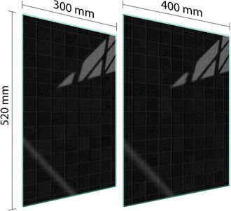 OEM Placa Protectora De Vidrio Para Estufa 70x52 Negro