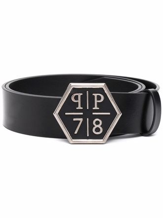 Philipp Plein Gespriem met logo - Zwart