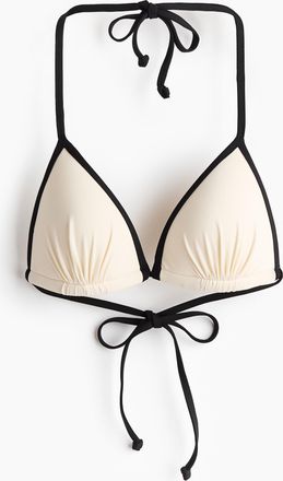 H&M Triangel-Bikinitop mit Push-up - White