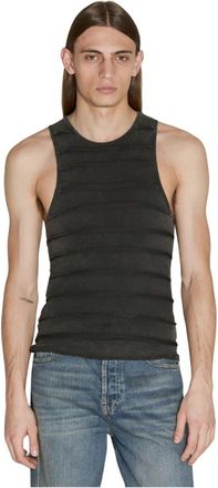 Guess Tanktop met Omgekeerde Naad - Heren - Tops zonder mouwen - Zwart - XL - Katoen - Tops