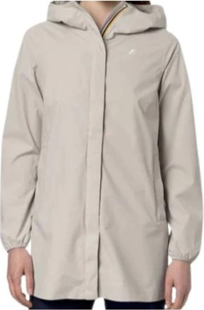 K-Way Sophie Stretch Dot Jacket - Dames - Zomerjassen - Beige - L - Polyester - Jassen