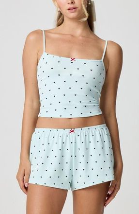 Florence By Mills Cotton Blend Pajamas in Blue Polka Dot at Nordstrom, Size Xx-Small