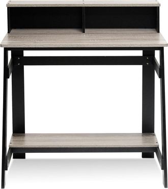 Furinno Simplistic A Frame Computer Desk, Black/French Oak Grey