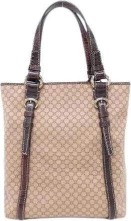 Celine Pre-owned Canvas Leather Shoulder Bag - Dames - Vintage Shopper - Beige - ONE Size - Leer - Vintage