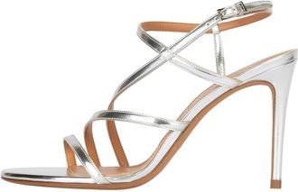 Generic Open Toe Fashion Stiletto Heels for Womens,Simple Round Strappy Toe Sexy Heels Sandals Summer Comfortable Party Prom Dressy Shoes High Heel,Silver,11 