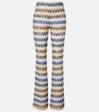 Missoni Pantaloni flared in maglia lam&eacute;