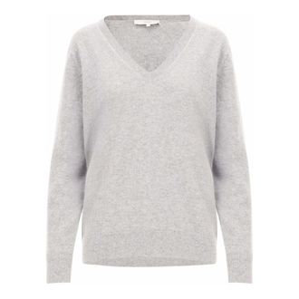 Vince Cashmere Knitwear, female, White, XS, Cashmere Weekend V-Neck Jumper