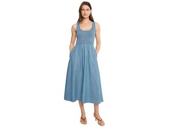 Barbour Josie Midi Dress Womens Dress Chambray : 10