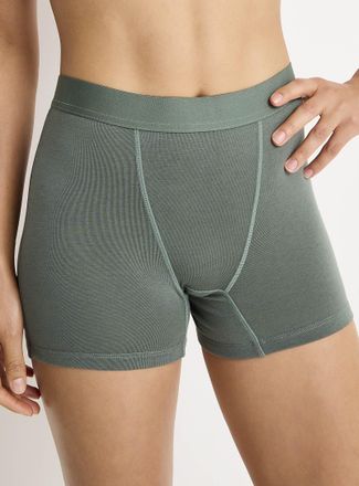 Miiyu Womens Solid ultra-comfortable elastic-waist boxer brief Organic cotton & TENCEL TM modal