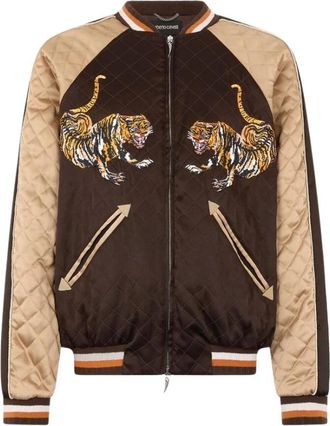 Roberto Cavalli Tijger Bomberjack - Heren - Bomber jackets - Bruin - L - Jassen