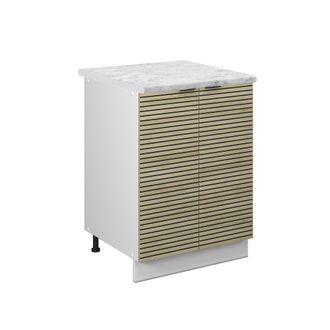 Vicco Mueble Bajo De Cocina Fame-line, Panel De Roble, 60 Cm, Et M&aacute;rmol