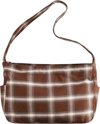 Arte Plaid Big Bag - - Bags - Donna - Marrone - ONE SIZE