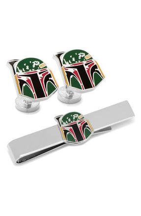 Cufflinks Inc. Boba Fett Cuff Links & Tie Bar Set in Green at Nordstrom