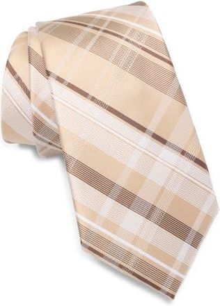 Calvin Klein Simon Plaid Tie in Taupe at Nordstrom Rack