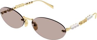 Gucci Pink Oval Ladies Sunglasses GG1922S 004 62