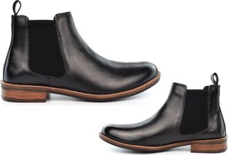 Generic Mens Real Leather Boots Mens Chelsea Boots Size 6 Boys Boot Size 8 Real Leather Boot Pull On Sizes 6-12 Black 12 UK