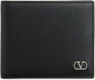Valentino Garavani VLogo Signature Bi-Fold Portemonnee - Heren - Portefeuilles - Zwart - ONE Size - Leer - Accessoires
