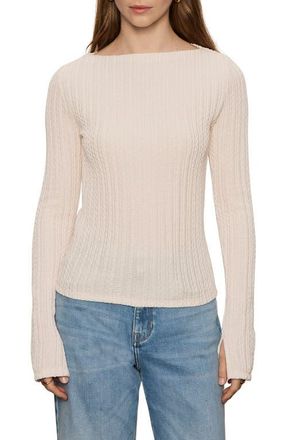 Sanctuary Boat Neck Rib Top in Pink Milk at Nordstrom, Size Xx-Large P