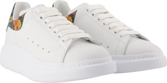 Alexander McQueen Mens Oversized Sneakers - Alexander Mcqueen Leather White Calfskin Shoes