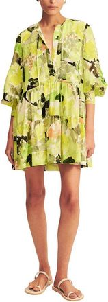 Shona Joy Roscoe Tiered Linen-Blend Mini Dress