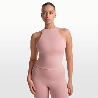 Nike Womens SKIMS Matte Mock-Neck Racerback Tank Top in Black | SLSLS8353W-OBD
