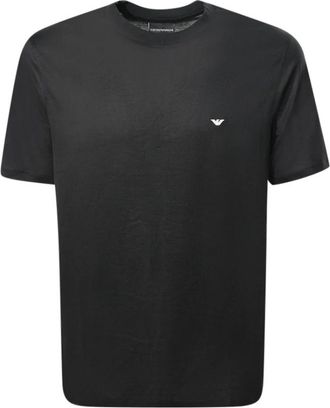 Emporio Armani T-shirt met ronde hals - Heren - T-shirts - Zwart - XL - Katoen - Tops