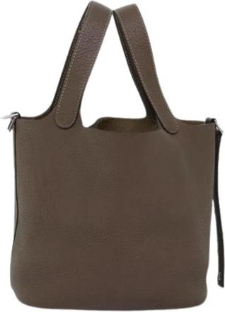 Herm&egrave;s Pre-owned Vintage Bucket Bag - Dames - Vintage Tas - Bruin - ONE Size - Leer - Vintage