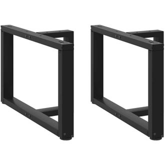 vidaXL Patas Para Mesa De Centro En Forma De T (2 Unidades), Color Negro, 70 X 25 X (42-43) Cm, Acero Vidaxl