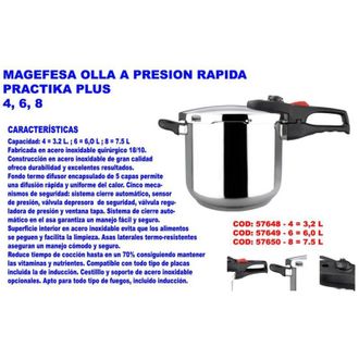 Magefesa Practika Plus pentola a pressione rapida 6 litri - Magefesa