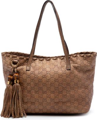 Gucci Pre-owned Gucci Medium Guccissima Bamboo Tassel Tote Ladies HN337S1R14RQJ998