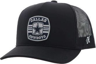 Hooey Mens HOOey Black Dallas Cowboys Patch Rope Trucker Adjustable Hat at Nordstrom