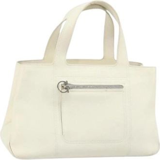 Ferragamo Pre-owned Handbags, female, White, Size: ONE SIZE Pre-owned Leather Handbag