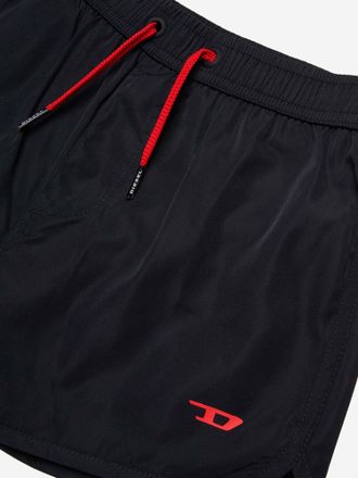 Diesel Boys Swim Shorts With Logo Black Polyester & Trunks