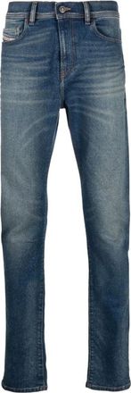 Diesel Straight Jeans - Heren - Slim Fit Jeans - Blauw - W30 L32 - Katoen - Jeans