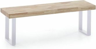 Home Heavenly Home Heavenly - Banco asiento darek. Banqueta comedor y cocina. Banco recibidor y pie de cama. 120 cm ancho. Color: Roble Nordish - Blanco